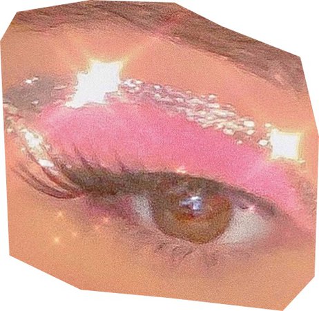 pink sparkly eye