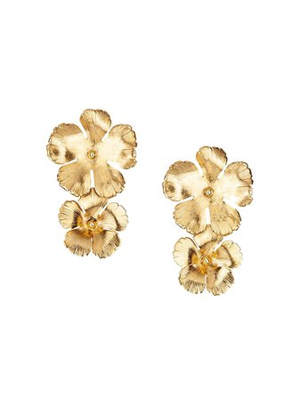Jennifer Behr, Collette floral drop earrings