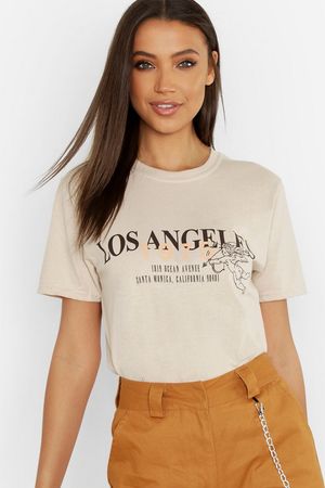 Tall Los Angeles Slogan T-Shirt | Boohoo