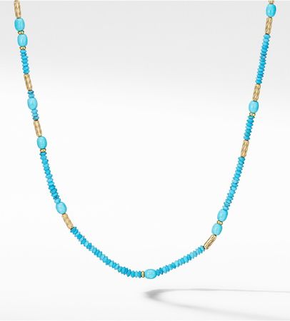Long Tweejoux Semiprecious Stone & 18K Gold Necklace