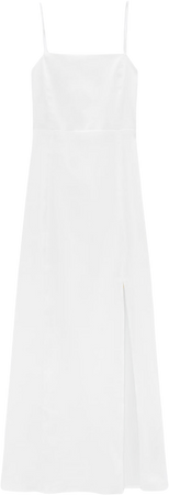 white linen dress