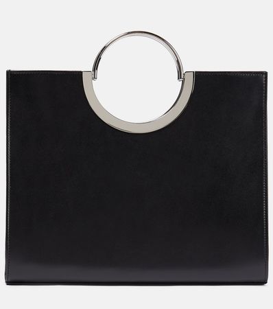 Arlo Medium Leather Tote Bag in Black - The Row | Mytheresa