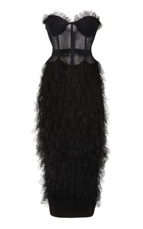 Tiered Lace Midi Dress By Brandon Maxwell | Moda Operandi