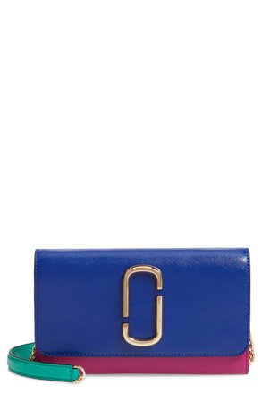 MARC JACOBS Snapshot Leather Wallet on a Chain | Nordstrom