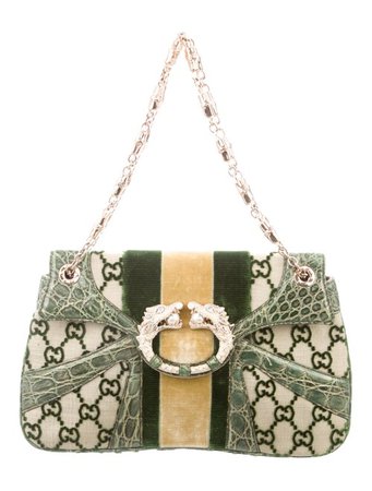 Gucci Crocodile & Velvet Dragon Series Bag - Handbags - GUC301282 | The RealReal