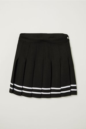 Short Pleated Skirt - Black - Ladies | H&M US