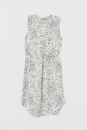 Creped Dress - White
