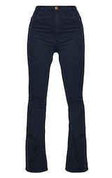 Tall Black Stretch Denim Flare Jeans | Tall | PrettyLittleThing USA