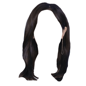 Medium  Length Black Hair PNG