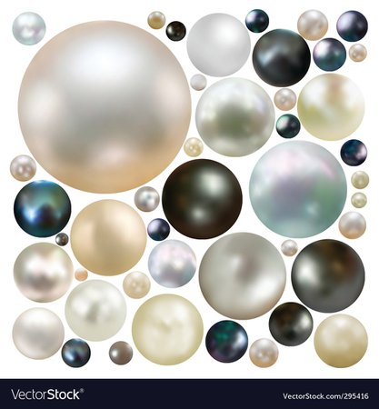 Coloured pearls Royalty Free Vector Image - VectorStock