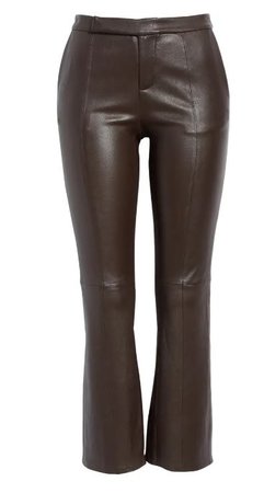 Leather Cropped Trousers by Sebritte