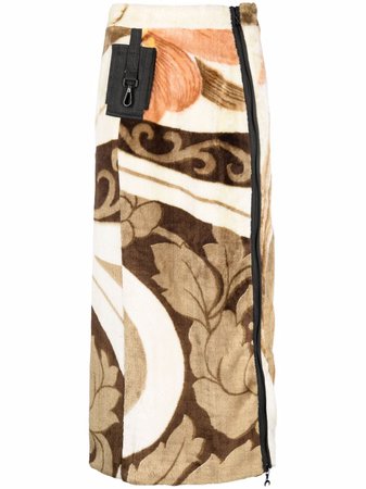 Marine Serre floral-print Pencil Skirt - Farfetch