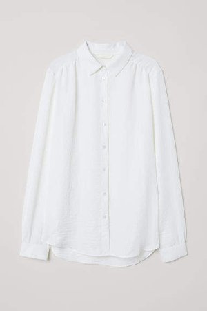 Long-sleeved Blouse - White