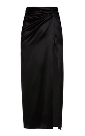 Leg Slit Silk-Blend Midi Skirt By Magda Butrym | Moda Operandi
