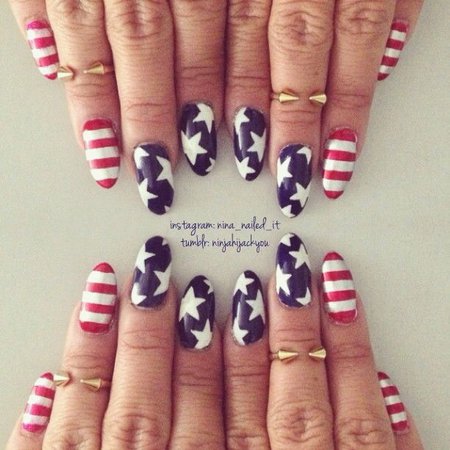 american flag nails