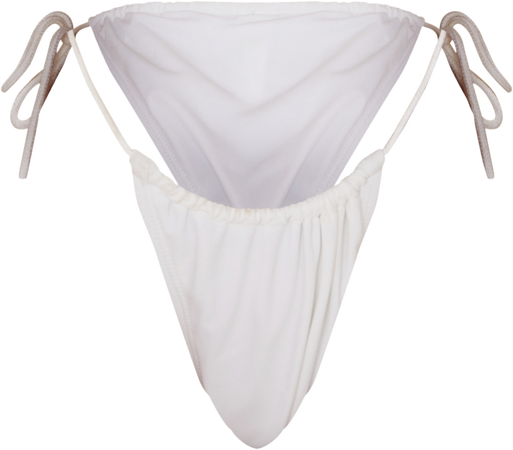 white bikini bottoms