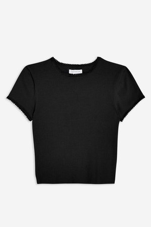Picot Trim T-Shirt - New In Fashion - New In - Topshop