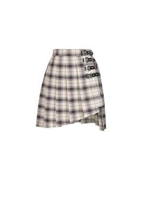 Women's Punk Checked Belts Plaid Pleated Short Skirts – Punk Design