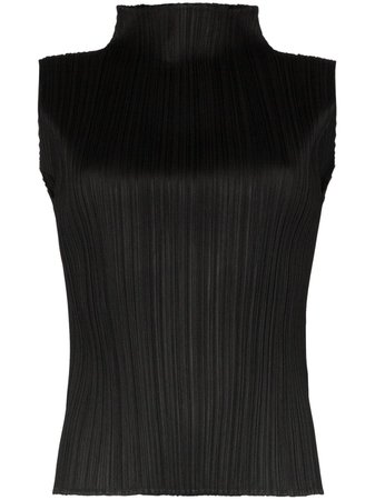 Pleats Please By Issey Miyake pleated high-neck top $151 - Buy Online AW19 - Quick Shipping, Price