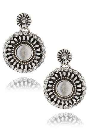VINCENT FILAC BYZANTINE Silver White Earrings – PRET-A-BEAUTE.COM