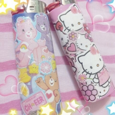 care bears and hello kitty lighters
