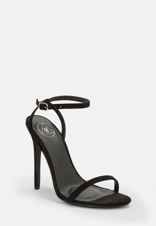 Black Barely There Heels | Missguided