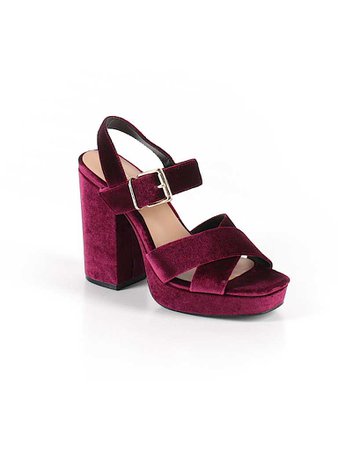 Mossimo Supply Co. Solid Dark Purple Heels Size 6 1/2 - 60% off | thredUP