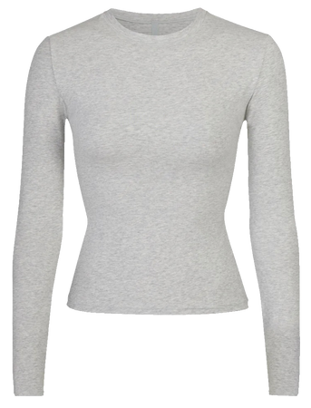 SKIMS- cotton jersey LONG SLEEVE T-SHIRT