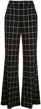 Alice+Olivia Dylan check wide-leg trousers