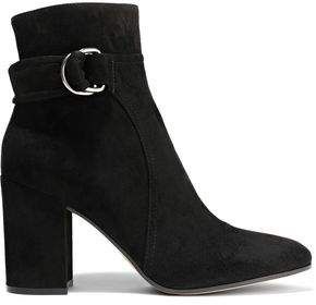 Buckled Suede Ankle Boots