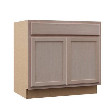 Assembled 36x34.5x24 in. Sink Base Kitchen Cabinet in Unfinished Beech-KSB36-UF - The Home Depot