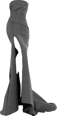 Grey Jovani strapless dress