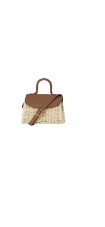 brown straw bag