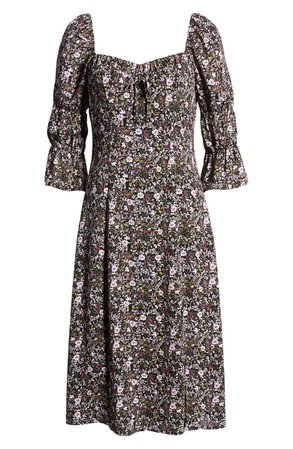 Row A Square Neck Floral Dress | Nordstrom