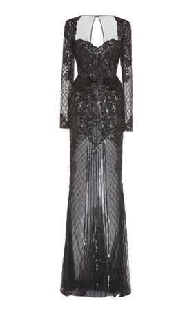 Zuhair Murad Alicante Embellished Lace Gown