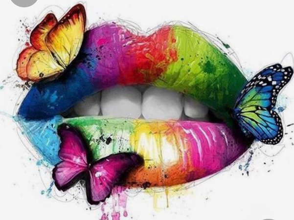 multicolor lips Pinterest