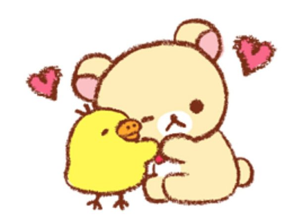 rilakkuma line sticker bear chick