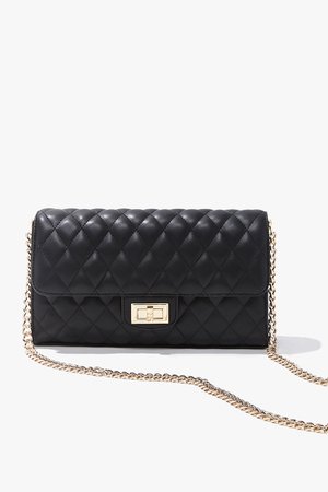Quilted Faux Leather Crossbody Bag | Forever 21
