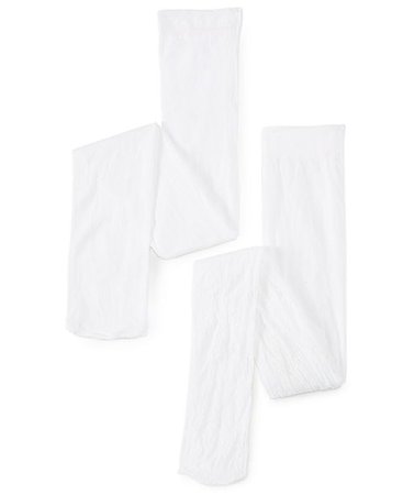 Trimfit 2-Pack Lace Microfiber Tights, Little Girls & Big Girls - Underwear & Socks - Kids - Macy's