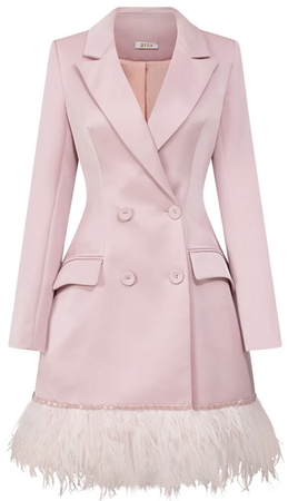 pink wool suit
