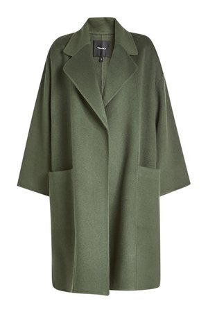 Theory - Kimono Wool Coat with Cashmere - green