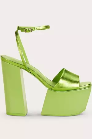 lime green platform heels - Google Search