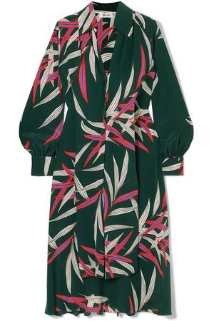 Diane von Furstenberg | Von printed silk crepe de chine midi dress | NET-A-PORTER.COM