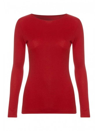 Women's Red Long Sleeved Shirt