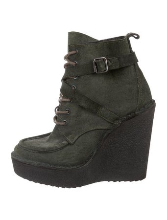 Pierre Hardy Suede Platform Wedge Ankle Boots - Shoes - PIE26777 | The RealReal
