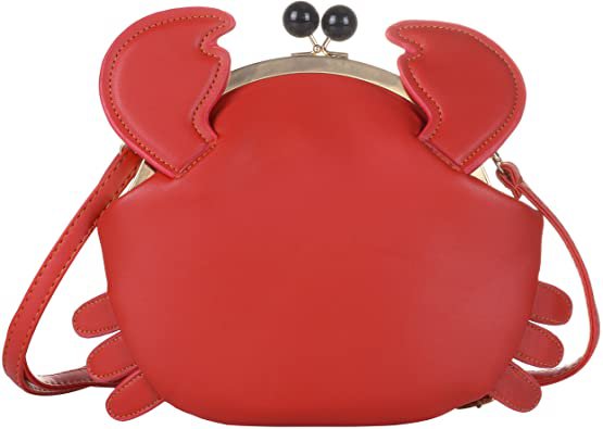 Amazon.com: Qzunique Crab Shape Handbag Novelty Crossbody Bag Animal Shaped Purse Detachable Shoulder Bag Women's Satchel Red : Clothing, Shoes & Jewelry
