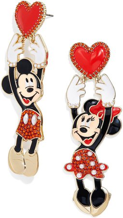 Disney Mickey & Minnie Valentine's Day Drop Earrings