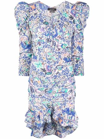 Isabel Marant floral-print Fitted Mini Dress - Farfetch