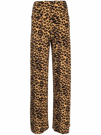 Norma Kamali leopard-print wide-leg Trousers - Farfetch