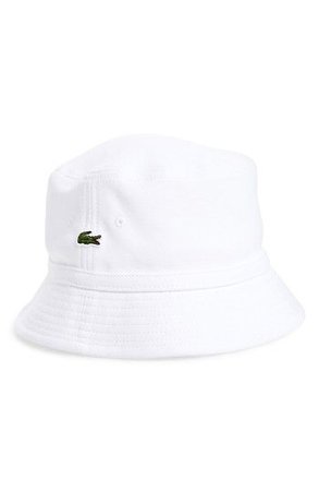 lacoste white bucket hat